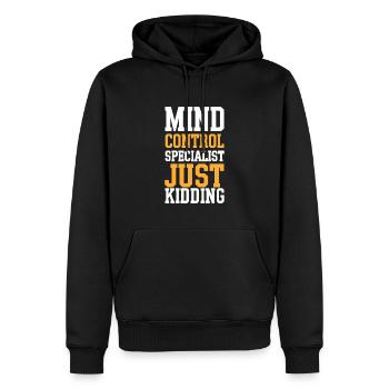 Mind Control Mk-Ultra Conspiracy And Government - Men’s Premium Organic Hoodie - black - Front - Nico (187cm)