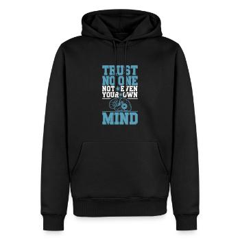 Conspiration de contrôle mental Mk-Ultra et gouvernement - Sweat à capuche Premium bio Homme - noir - Devant - Nico (187cm)