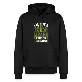 Lizard People Reptile Conspiracy And Secret - Männer Premium Bio Hoodie - Schwarz - Vorne - Nico (187cm)