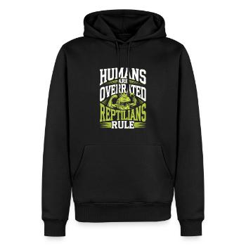Lizard People Reptile Conspiracy And Secret - Männer Premium Bio Hoodie - Schwarz - Vorne - Nico (187cm)