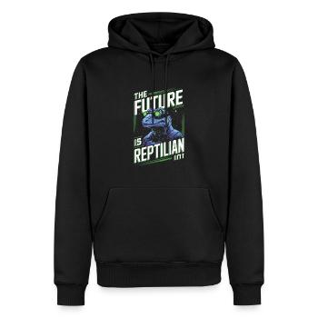 Lizard People Reptile Conspiracy And Secret - Männer Premium Bio Hoodie - Schwarz - Vorne - Nico (187cm)
