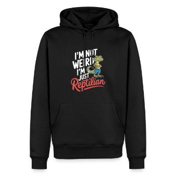 Lézard Peuple Reptile Conspiration Et Secret - Sweat à capuche Premium bio Homme - noir - Devant - Nico (187cm)