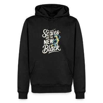 Lizard People Reptile Conspiracy And Secret - Männer Premium Bio Hoodie - Schwarz - Vorne - Nico (187cm)
