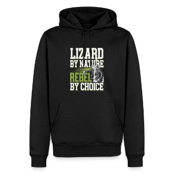 Lizard People Reptile Conspiracy And Secret - Männer Premium Bio Hoodie - Schwarz - Vorne - Nico (187cm)