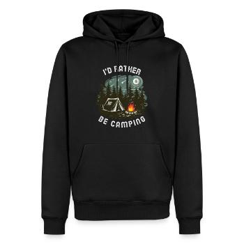 I'd Rather be Camping - Men’s Premium Organic Hoodie - black - Front - Nico (187cm)