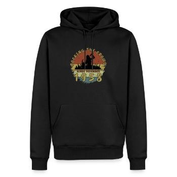 66. Geburtstag Rocking the crowd SNG 12/1958 - Männer Premium Bio Hoodie - Schwarz - Vorne - Nico (187cm)