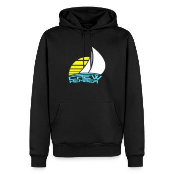 Crew Member Text Sonne Team Mitglied Segelcrew Fun - Männer Premium Bio Hoodie - Schwarz - Vorne - Nico (187cm)