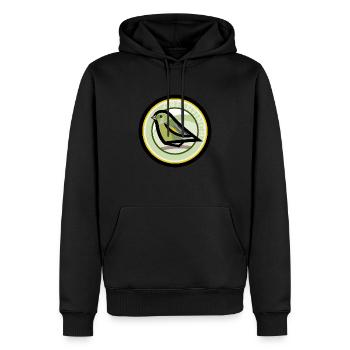 Greenfinch - Men’s Premium Organic Hoodie - black - Front - Nico (187cm)