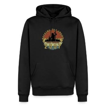 18. Geburtstag Rocking the crowd SNG 01/2007 - Männer Premium Bio Hoodie - Schwarz - Vorne - Nico (187cm)