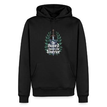 Épéiste de la Renaissance Hema Historique - Sweat à capuche Premium bio Homme - noir - Devant - Nico (187cm)