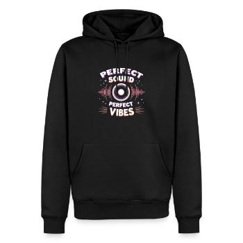Un son haut de gamme de haute qualité pour la culture audiophile - Sweat à capuche Premium bio Homme - noir - Devant - Nico (187cm)