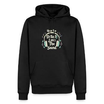 Un son haut de gamme de haute qualité pour la culture audiophile - Sweat à capuche Premium bio Homme - noir - Devant - Nico (187cm)