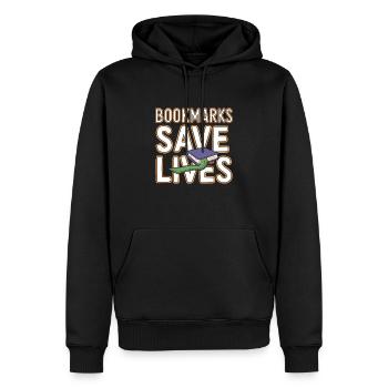 Buchhafter Humor, Witzige Lesezitate, Literarisch - Männer Premium Bio Hoodie - Schwarz - Vorne - Nico (187cm)