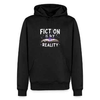 Buchhafter Humor, Witzige Lesezitate, Literarisch - Männer Premium Bio Hoodie - Schwarz - Vorne - Nico (187cm)