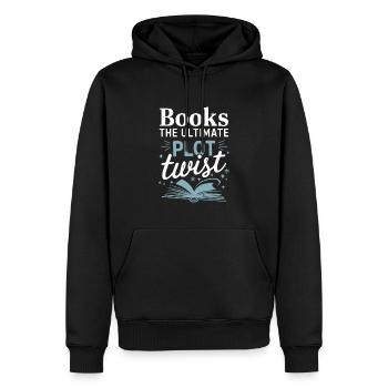 Buchhafter Humor, Witzige Lesezitate, Literarisch - Männer Premium Bio Hoodie - Schwarz - Vorne - Nico (187cm)