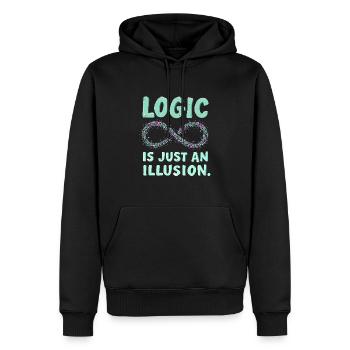 Surréaliste Art Humour Images oniriques Flottant - Sweat à capuche Premium bio Homme - noir - Devant - Nico (187cm)