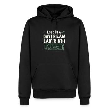 Surréaliste Art Humour Images oniriques Flottant - Sweat à capuche Premium bio Homme - noir - Devant - Nico (187cm)