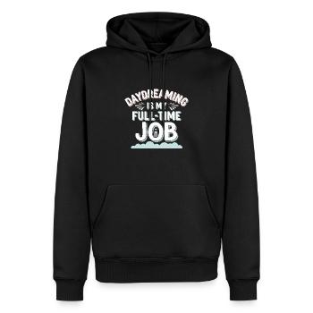 Surréaliste Art Humour Images oniriques Flottant - Sweat à capuche Premium bio Homme - noir - Devant - Nico (187cm)