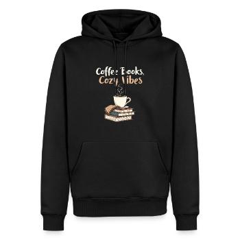 Buchhafter Humor, Witzige Lesezitate, Literarisch - Männer Premium Bio Hoodie - Schwarz - Vorne - Nico (187cm)