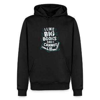 Buchhafter Humor, Witzige Lesezitate, Literarisch - Männer Premium Bio Hoodie - Schwarz - Vorne - Nico (187cm)