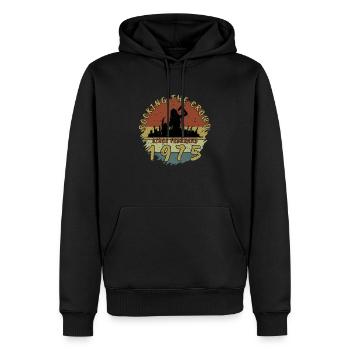 50. Geburtstag Rocking the crowd SNG 02/1975 - Männer Premium Bio Hoodie - Schwarz - Vorne - Nico (187cm)