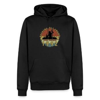 33. Geburtstag Rocking the crowd SNG 02/1992 - Männer Premium Bio Hoodie - Schwarz - Vorne - Nico (187cm)