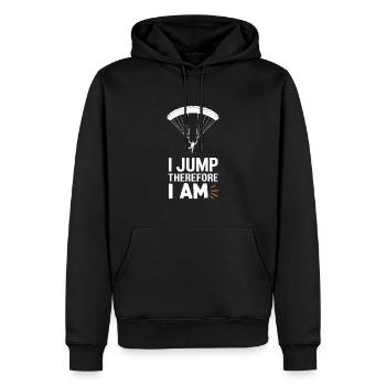 Parachutisme Débutants Aventure Nerfs - Sweat à capuche Premium bio Homme - noir - Devant - Nico (187cm)
