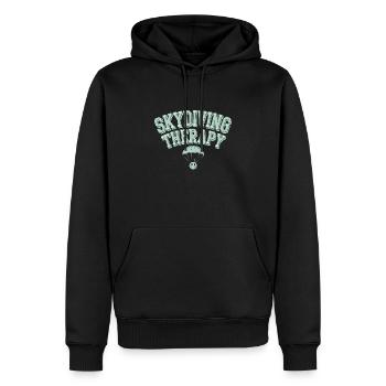 Parachutisme Débutants Aventure Nerfs - Sweat à capuche Premium bio Homme - noir - Devant - Nico (187cm)