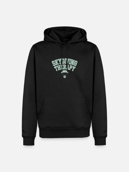Skydiving Beginners Adventure Nerves - Men’s Premium Organic Hoodie - black