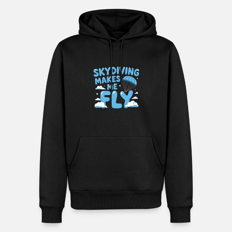 Parachutisme Débutants Aventure Nerfs - Sweat à capuche Premium bio Homme - noir