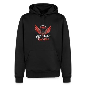 Parachutisme Débutants Aventure Nerfs - Sweat à capuche Premium bio Homme - noir - Devant - Nico (187cm)