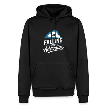 Parachutisme Débutants Aventure Nerfs - Sweat à capuche Premium bio Homme - noir - Devant - Nico (187cm)