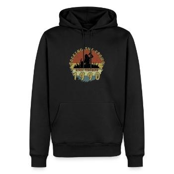 35. Geburtstag Rocking the crowd SNG 02/1990 - Männer Premium Bio Hoodie - Schwarz - Vorne - Nico (187cm)