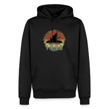 35. Geburtstag Rocking the crowd GIT 03/1990 - Männer Premium Bio Hoodie - Schwarz - Vorne - Nico (187cm)