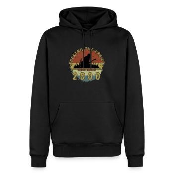 25. Geburtstag Rocking the crowd GIT 03/2000 - Männer Premium Bio Hoodie - Schwarz - Vorne - Nico (187cm)