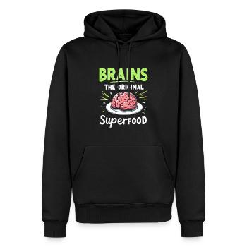 Zombie Apocalypse Humor Lustige Untote Zitate - Männer Premium Bio Hoodie - Schwarz - Vorne - Nico (187cm)