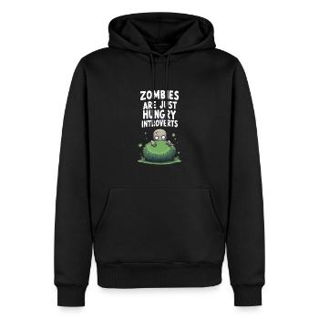 Zombie Apocalypse Humour Drôle Mort-vivant Citations - Sweat à capuche Premium bio Homme - noir - Devant - Nico (187cm)