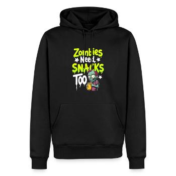 Zombie Apocalypse Humor Lustige Untote Zitate - Männer Premium Bio Hoodie - Schwarz - Vorne - Nico (187cm)