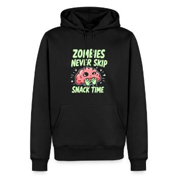 Zombie Apocalypse Humour Drôle Mort-vivant Citations - Sweat à capuche Premium bio Homme - noir - Devant - Nico (187cm)