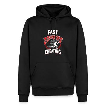 Zombie Apocalypse Humor Lustige Untote Zitate - Männer Premium Bio Hoodie - Schwarz - Vorne - Nico (187cm)