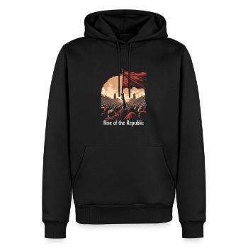 Passionnés d’histoire Passionnés de la Rome antique - Sweat à capuche Premium bio Homme - noir - Devant - Nico (187cm)