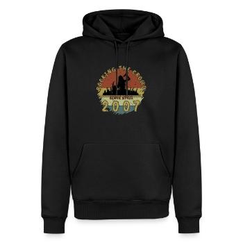 18. Geburtstag Rocking the crowd SNG 04/2007 - Männer Premium Bio Hoodie - Schwarz - Vorne - Nico (187cm)