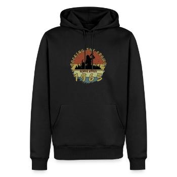 60. Geburtstag Rocking the crowd SNG 04/1965 - Männer Premium Bio Hoodie - Schwarz - Vorne - Nico (187cm)