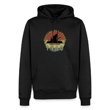 65th Birthday Rocking the crowd GIT 04/1960 - Men’s Premium Organic Hoodie - black - Front - Nico (187cm)