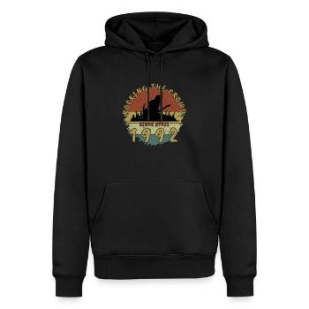 33. Geburtstag Rocking the crowd GIT 04/1992 - Männer Premium Bio Hoodie - Schwarz - Vorne - Nico (187cm)