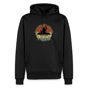 50. Geburtstag Rocking the crowd SNG 06/1975 - Männer Premium Bio Hoodie - Schwarz - Vorne - Nico (187cm)