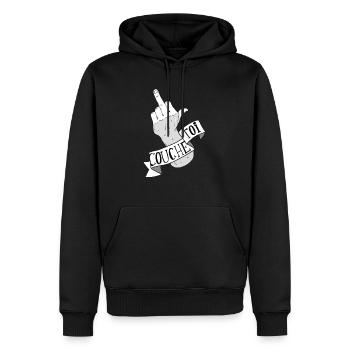 Traduction approximative #7 - Sweat à capuche Premium bio Homme - noir - Devant - Nico (187cm)