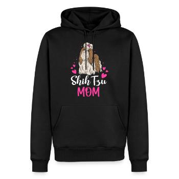 Shih Tzu Mom Mother's Day Dog Pet Lover Animal Lover - Sweat à capuche Premium bio Homme - noir - Devant - Nico (187cm)