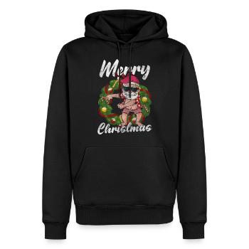 Cadeaux de Noël Enfants - Sweat à capuche Premium bio Homme - noir - Devant - Nico (187cm)