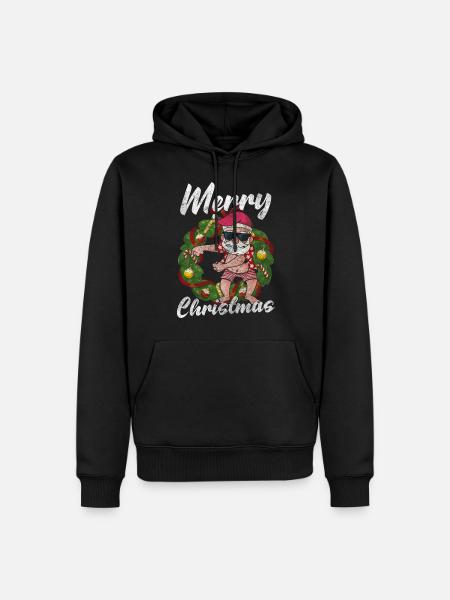 Cadeaux de Noël Enfants - Sweat à capuche Premium bio Homme - noir